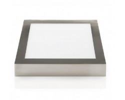 Downlight panel Cuadrado LED Superficie Cromado 18W